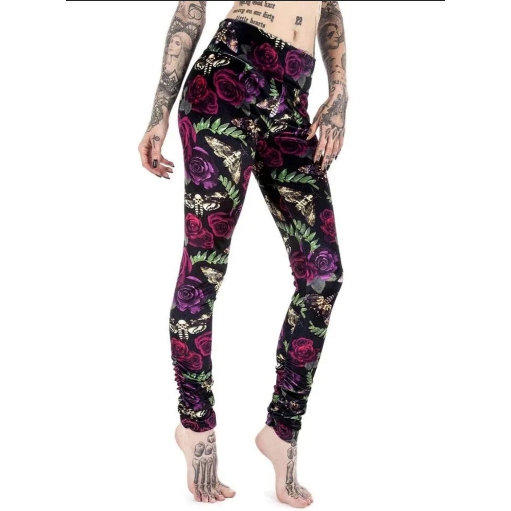 Killstar Velvet Pandora Leggings XS EUC